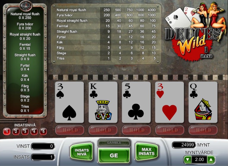 videopoker deuces